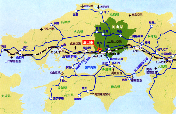 中国地方地図